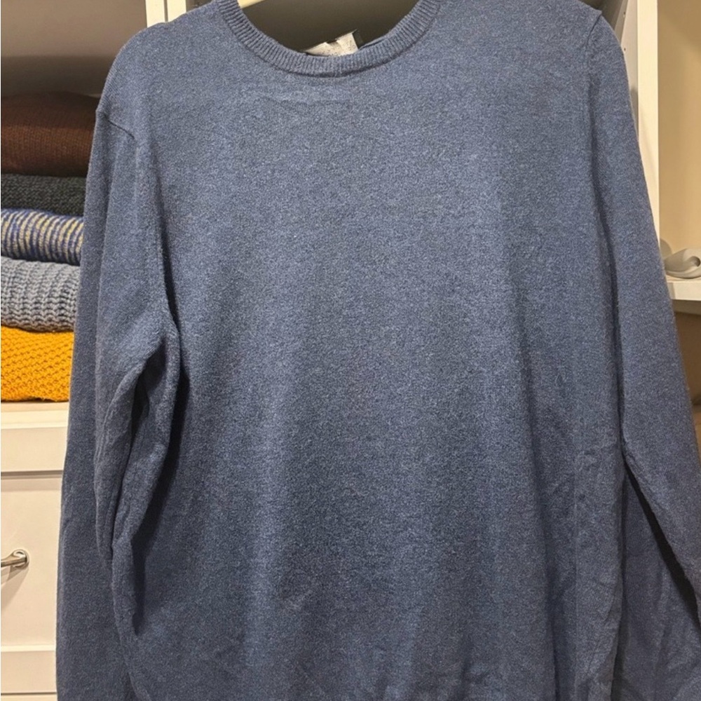 Women's Classic Blue Crew Neck Sweater